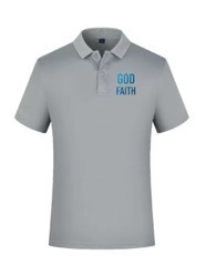 God Kind of Faith Polo Shirt Grey (Logo)